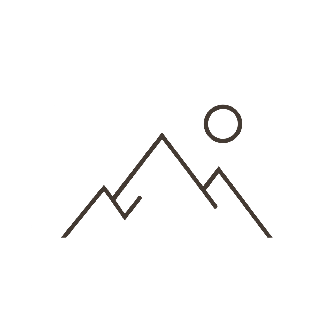 Mountain and sun icon from the insert